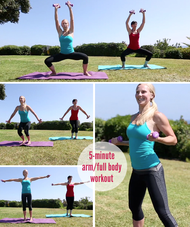 5-minute Arm/Full Body Workout with Erica Ziel - Whoorl