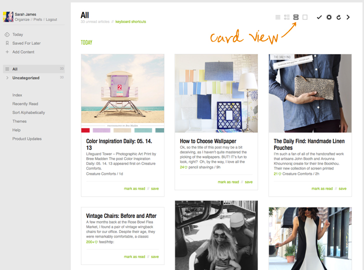 feedly card view